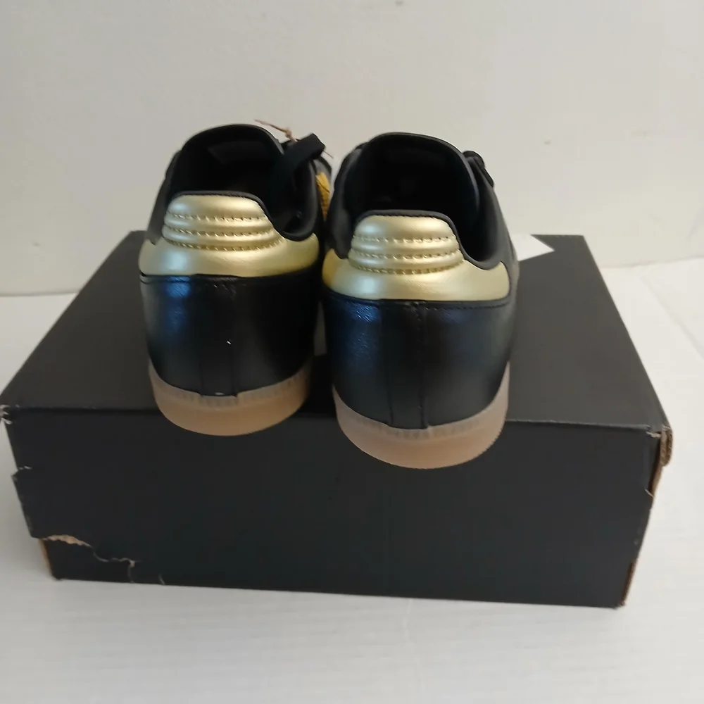 Adidas Samba Black and Gold Sneakers Size 6 New $110 - Picture 6 of 12